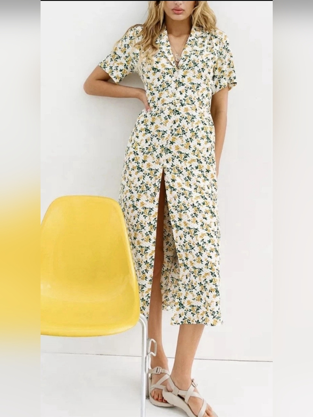 Urban Outfitters Mila Midi Shirt Dress